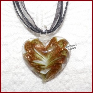 Pendentif COEUR style MURANO