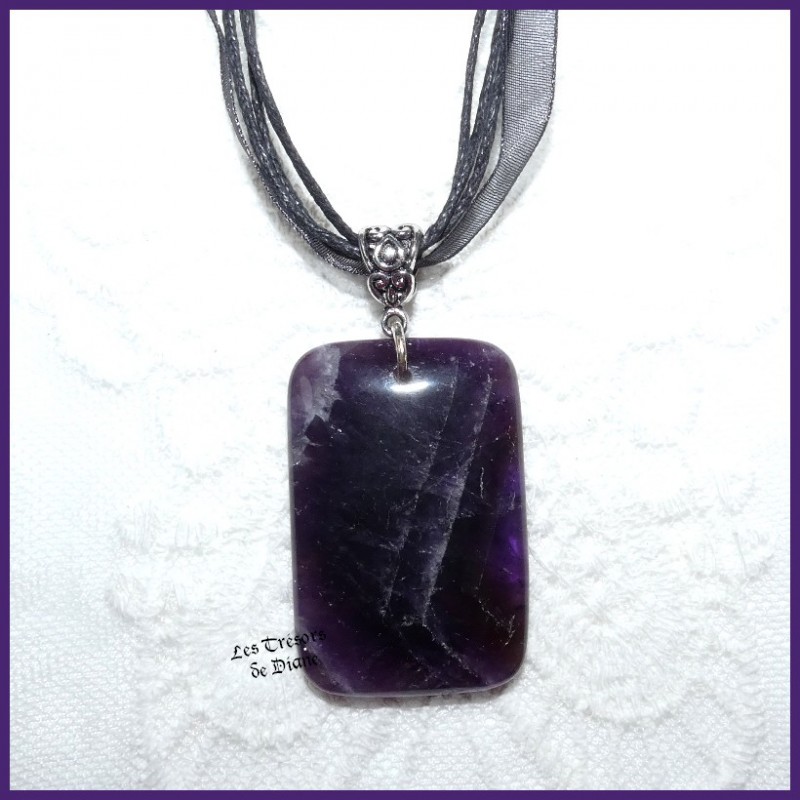 Pendentif en AMETHYSTE brute naturelle