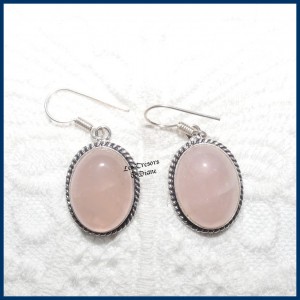 Boucles en QUARTZ ROSE et...