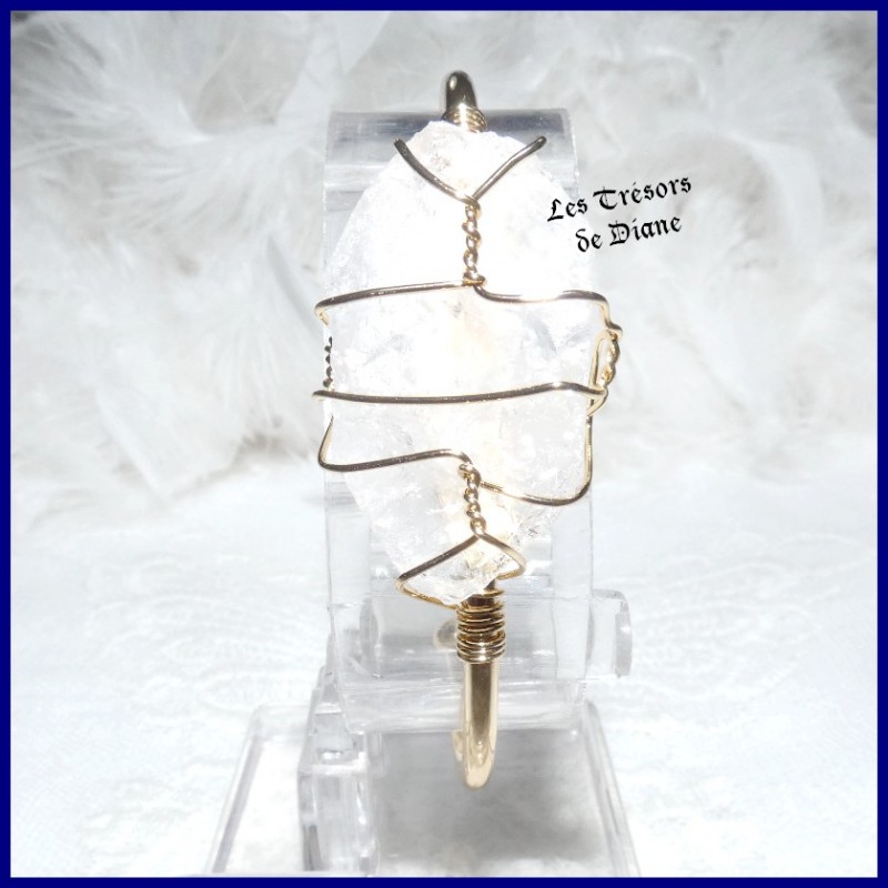 Bracelet en CRISTAL DE ROCHE naturel Bracelet en CRISTAL DE ROCHE naturel