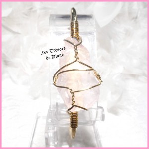 Bracelet en QUARTZ ROSE naturel