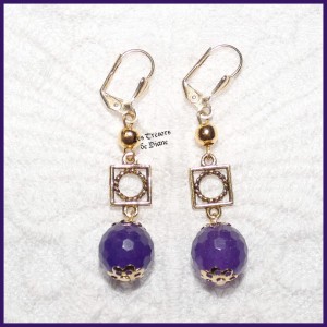 Boucles en AMETHYSTE naturelle de RUSSIE