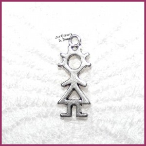 Charm SYMBOLE FILLE bi-face