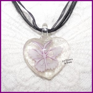 Pendentif COEUR en VERRE