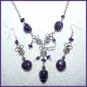 Parure du Pérou en AGATE naturelle LES TRESORS DE DIANE