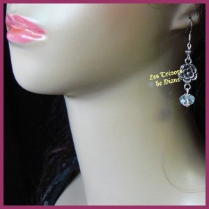 Boucles en VERRE DE BOHEME