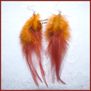 Boucles d'oreilles FROU FROU en plumes véritables LES TRESORS DE DIANE