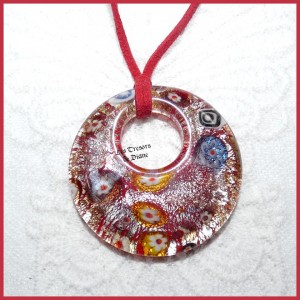 Pendentif MILLEFIORI style MURANO
