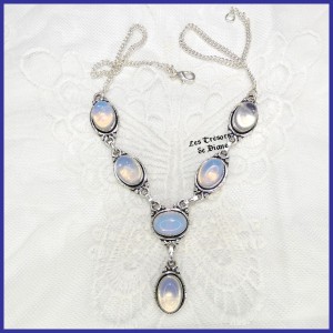 Collier en OPALITE et ARGENT