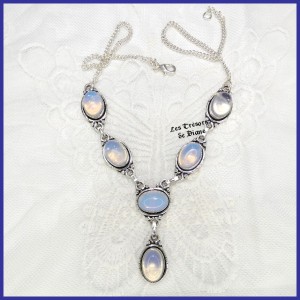 Collier en OPALITE et ARGENT