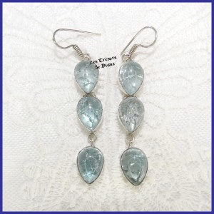 Boucles en QUARTZ naturel et ARGENT