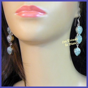 Boucles en QUARTZ naturel et ARGENT