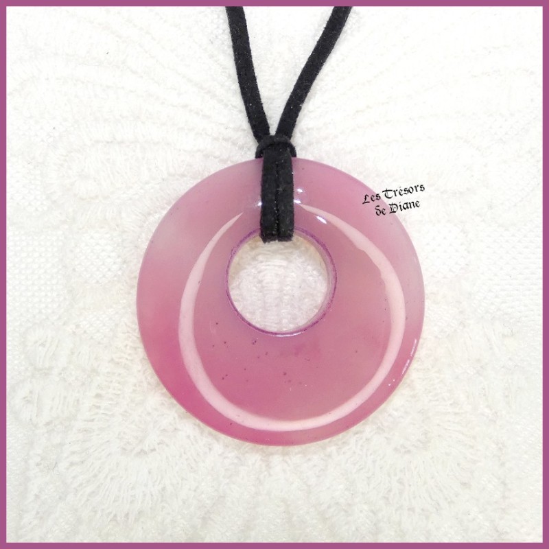 Pendentif DONUT en AGATE naturelle Pendentif DONUT en AGATE naturelle